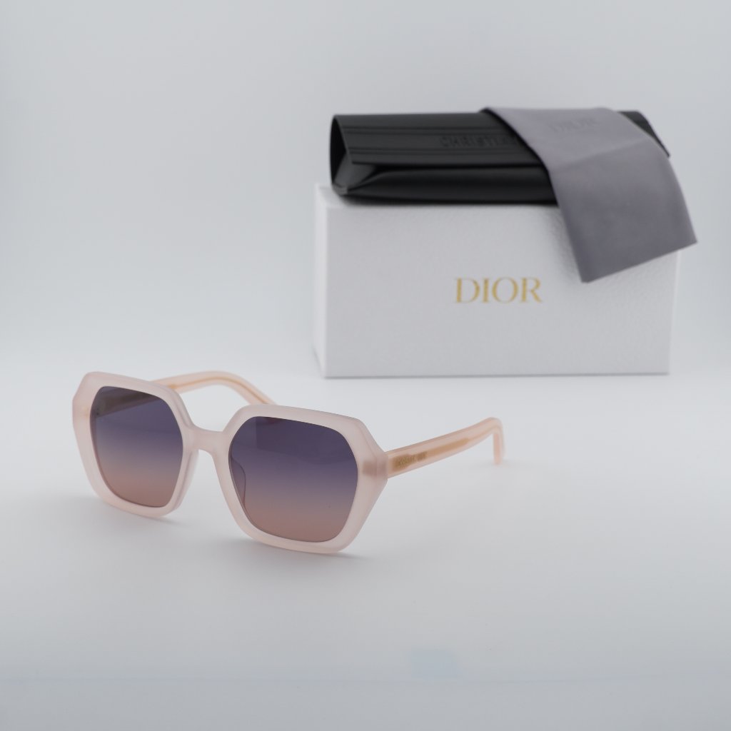 Dior Diormidnight S2f 41f1 Square Sunglasses - Matte Pink\Grey To Pink Gradient